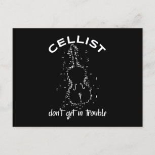 Cellin Cello Cellist Musician String Instrument Briefkaart