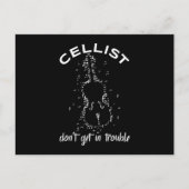 Cellin Cello Cellist Musician String Instrument Briefkaart (Voorkant)