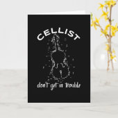 Cellin Cello Cellist Musician String Instrument Kaart (Gele Bloem)