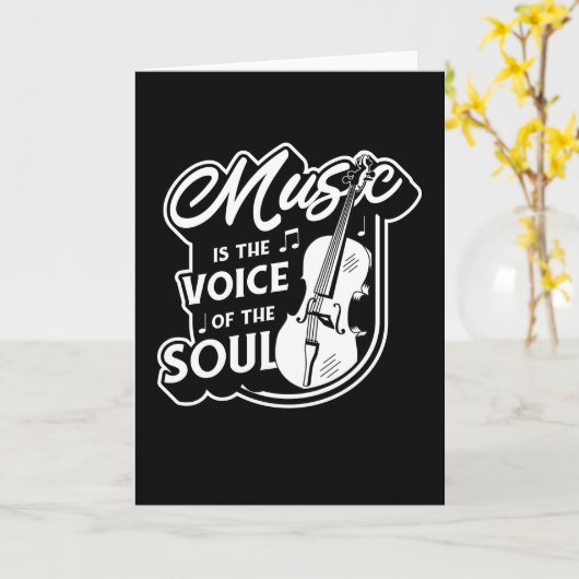 Cellin for Cello Musician String Instrument Gift Kaart (Gele Bloem)