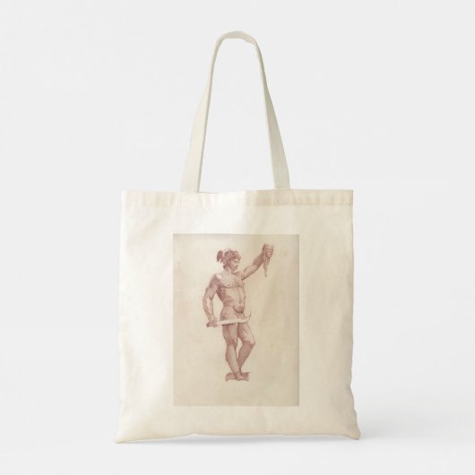 Cellini's Perseus Renaissance Sculpture sketch Tote Bag (Achterkant)