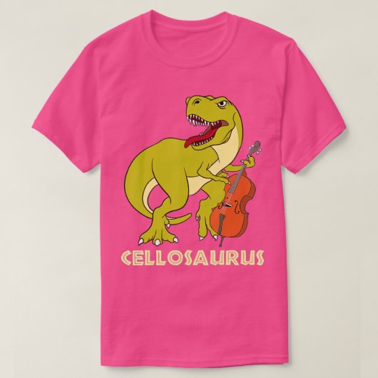 Cellist cello cello musical instrument cellosaurus t-shirt (Design voorkant)