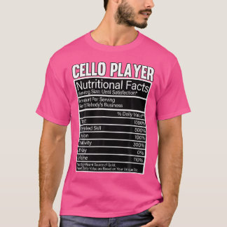 Cellist Cello Speler Voedingsfeiten Klassiek O T-shirt