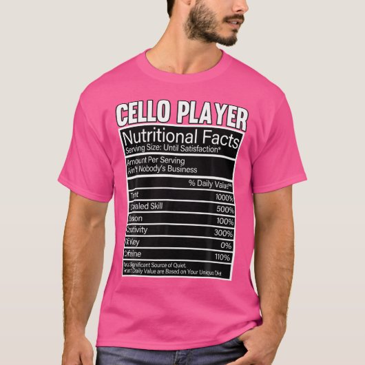 Cellist Cello Speler Voedingsfeiten Klassiek O T-shirt (Voorkant)