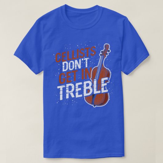 Cellist Cello Treble Clef T-shirt (Design voorkant)