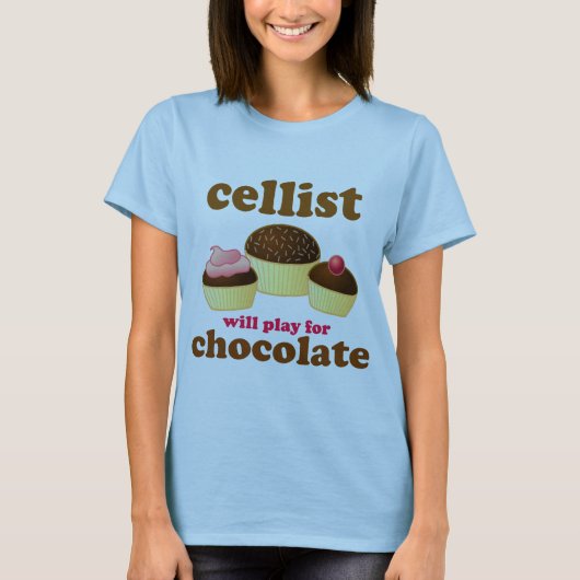 Cellist Chocolate T-shirt (Voorkant)