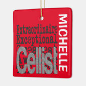 Cellist Extraordinaire CUSTOM Keramisch Ornament (Links)