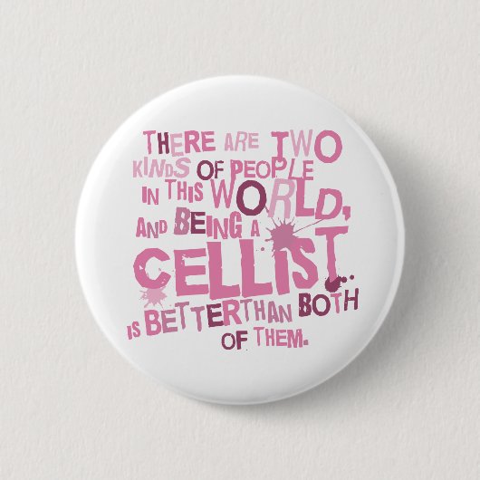 Cellist (Funny) Gift Ronde Button 5,7 Cm (Voorkant)