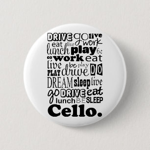 Cellist Gift Cello Player Ronde Button 5,7 Cm