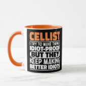 Cellist Ik Probeer Dingen Grappig Te Maken Uitspra Mok (Links)