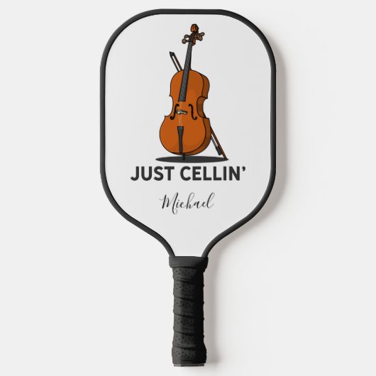 Cellist Just Cellin Fiddle Instrumentalist Custom Pickleball Paddle (Voorkant)