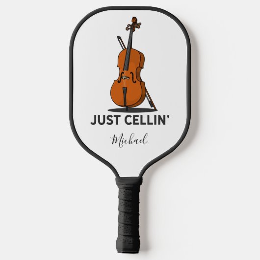 Cellist Just Cellin Fiddle Instrumentalist Custom Pickleball Paddle (Achterkant)