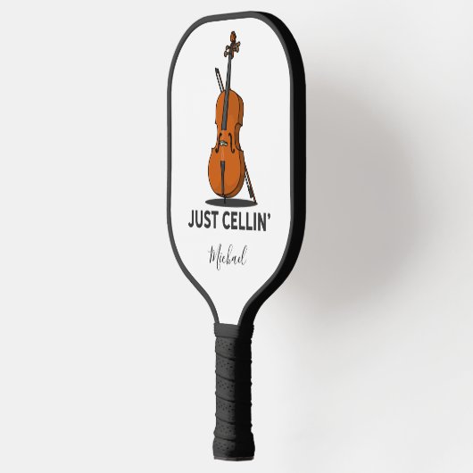 Cellist Just Cellin Fiddle Instrumentalist Custom Pickleball Paddle (Links)
