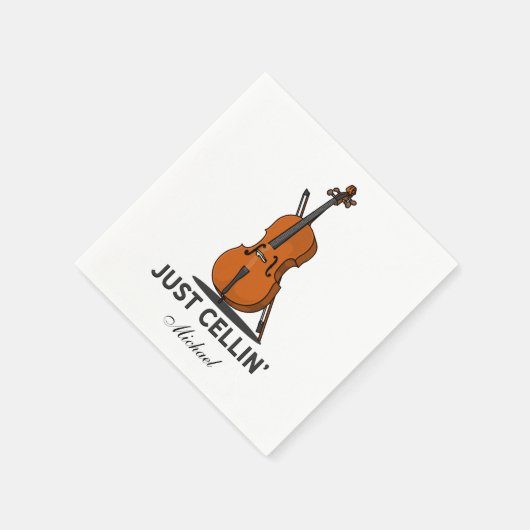 Cellist Just Cellin Fiddle Instrumentalist Custom Servet (Hoek)