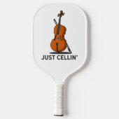 Cellist Just Cellin Vioolspeler Pickleball Paddle (Achterkant)