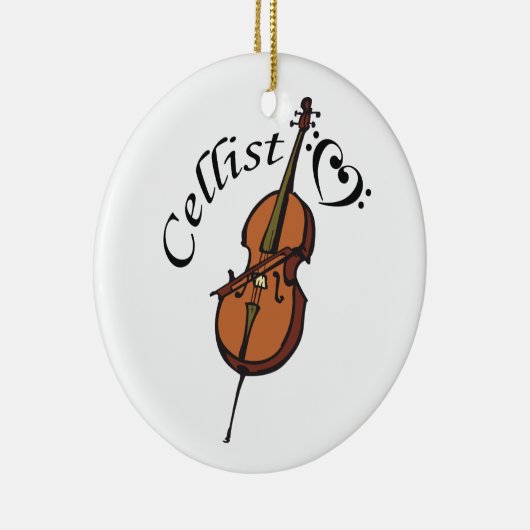 Cellist Keramisch Ornament (Rechts)