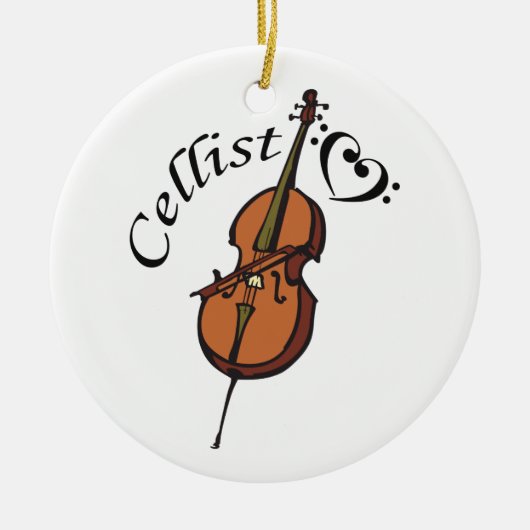 Cellist Keramisch Ornament (Voorkant)