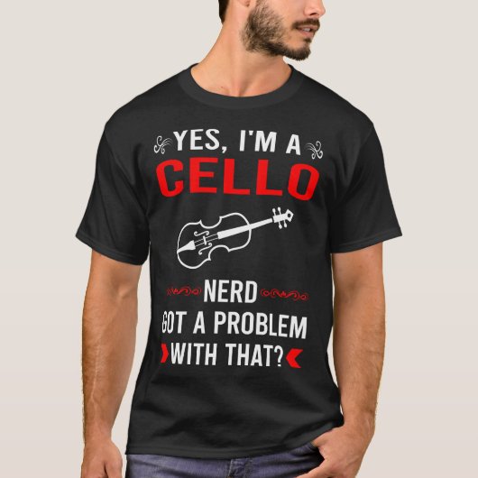Cellist Met Probleem Cello T-shirt (Voorkant)