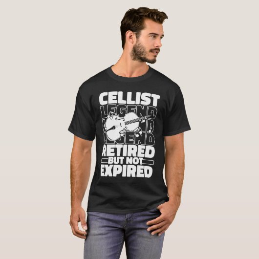 Cellist Retired Orchestra Violincello  Cello T-shirt (Voorkant volledig)