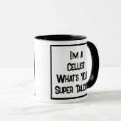 Cellist Super Talent. Mok met twee toonkoffie (Voorkant rechts)