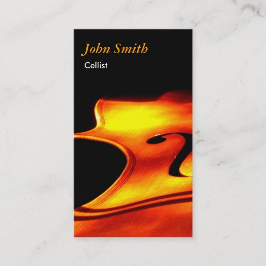 Cellist Visitekaartje (Voorkant)