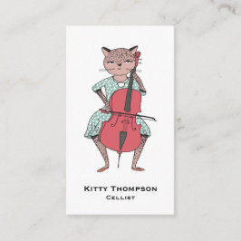 Cellist Visitekaartje - Cat play Cello