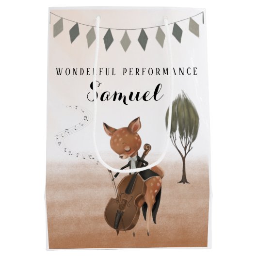 Cellist Wonderful Performance Cadeau Medium Cadeauzakje (Achterkant)