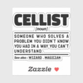 Cellist zelfstandig muziekinstrument liefhebber ce sticker (Vel)