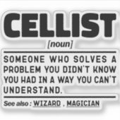 Cellist zelfstandig muziekinstrument liefhebber ce sticker (Voorkant)