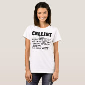 Cellist zelfstandig muziekinstrument liefhebber ce t-shirt (Voorkant volledig)