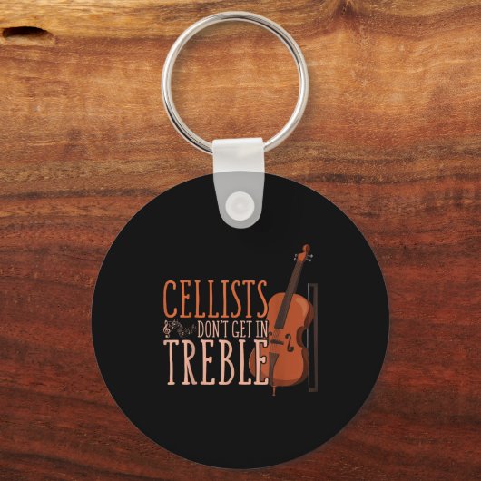 Cellists Don't Get In Trouble Funny Cello  Sleutelhanger (Voorkant)