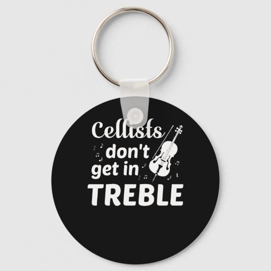 Cellists krijgt geen Treble Cello Player Sleutelhanger (Voorkant)