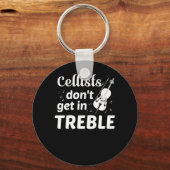 Cellists krijgt geen Treble Cello Player Sleutelhanger (Voorkant)