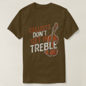 Cellists krijgt geen Treble Clef Cello Grunge T-shirt (Design voorkant)