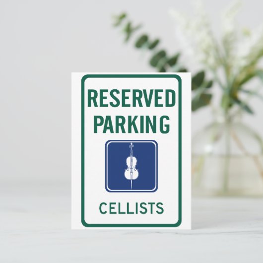 Cellists Parking Briefkaart (Staand voorkant)