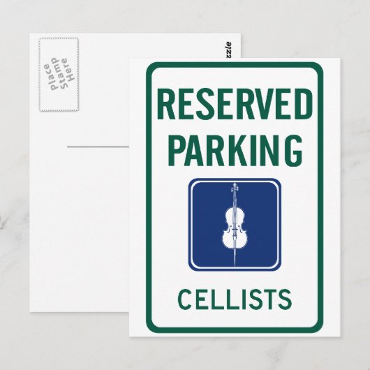 Cellists Parking Briefkaart (Voorkant / Achterkant)