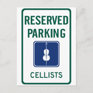 Cellists Parking Briefkaart