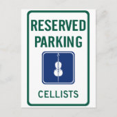 Cellists Parking Briefkaart (Voorkant)
