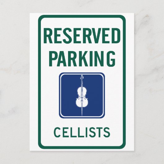 Cellists Parking Briefkaart (Voorkant)
