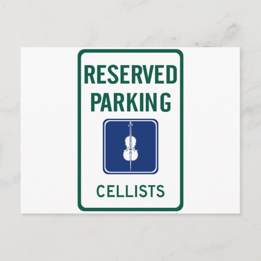 Cellists Parking Briefkaart (Voorkant)