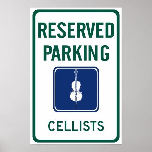 Cellists Parking Poster (Voorkant)