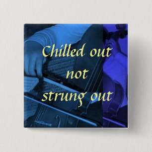cello1 blauw, gekoeld niet str... - Gepersonalisee Vierkante Button 5,1 Cm