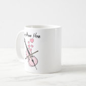 Cello Aangepaste bruiloft Mok Cellist Muzikant Gif (Voorkant links)