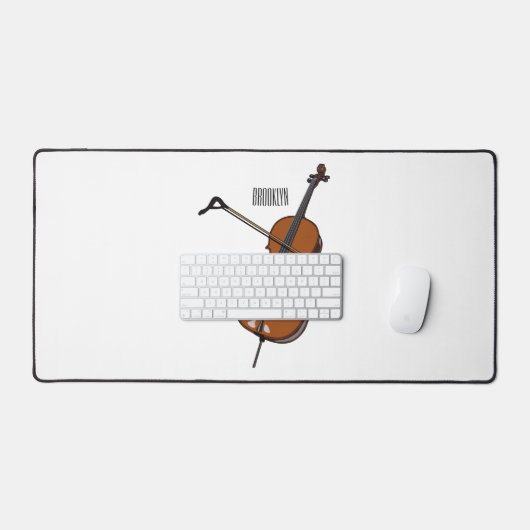 Cello-afbeelding cartoon bureaumat (Keyboard & Muis)