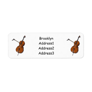 Cello-afbeelding cartoon etiket