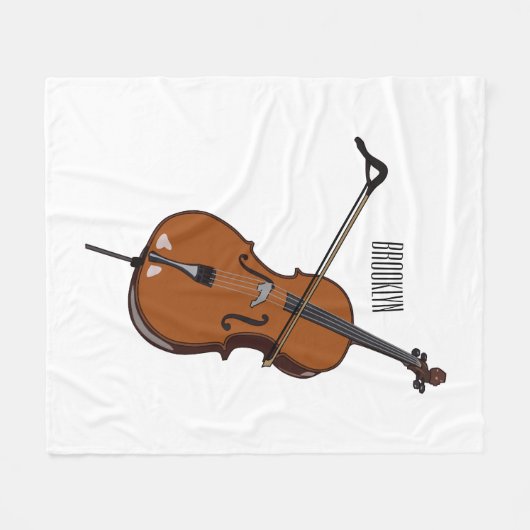 Cello-afbeelding cartoon fleece deken (Voorkant (Horizontaal))