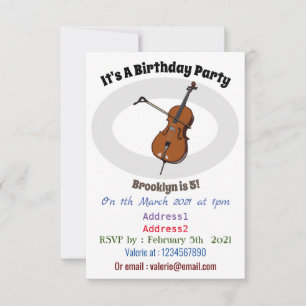 Cello-afbeelding cartoon kaart