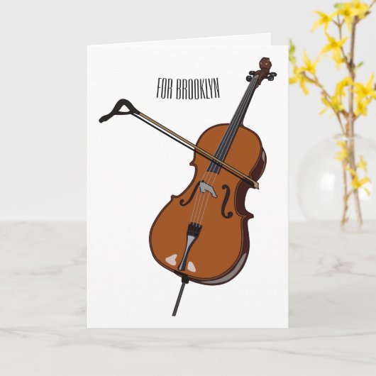 Cello-afbeelding cartoon kaart (Gele Bloem)