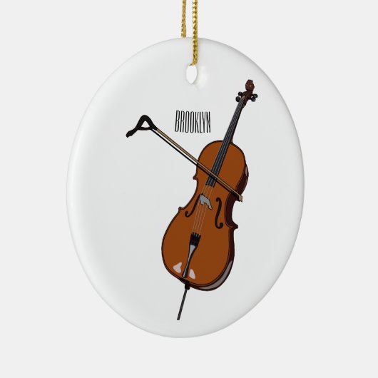 Cello-afbeelding cartoon keramisch ornament (Rechts)
