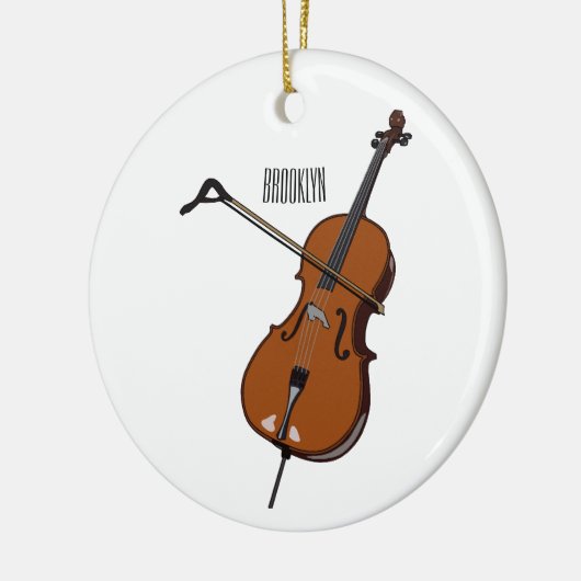 Cello-afbeelding cartoon keramisch ornament (Links)